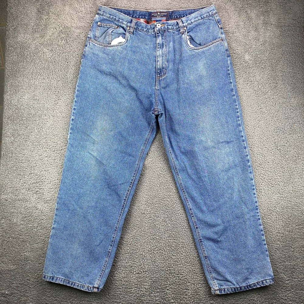 Moose Creek Men's Jeans 42x30 Legendary Flannel Lined USA 1961 Denim Blue Cotton